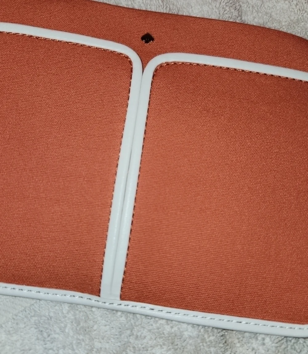 NWOT Kate Spade Orange and White Women's CROSS-BODY purse with clutch